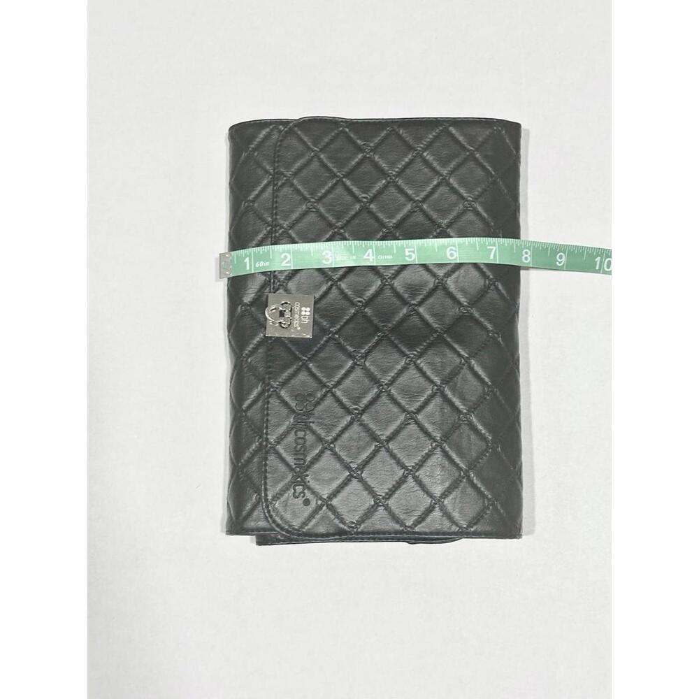 BH Cosmetics Women's Black Leather Clutch Makeup Brush Roll Bag - Picture 14 of 14